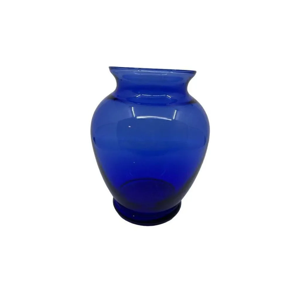 Unbranded Cobalt Blue Glass Vase Home Decor 6